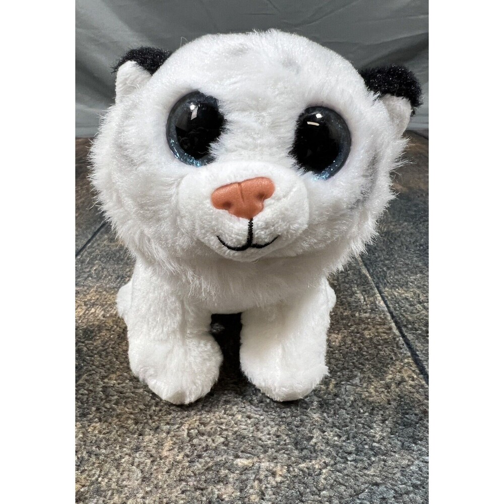 Ty Tundra Beanie Boos Small White Tiger Plush Stuffed Animal!